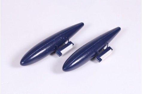 Blue oil tanks for 800mm F4U V2 RC airplane