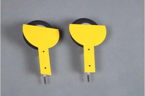 Yellow landing gear wheels for RC models