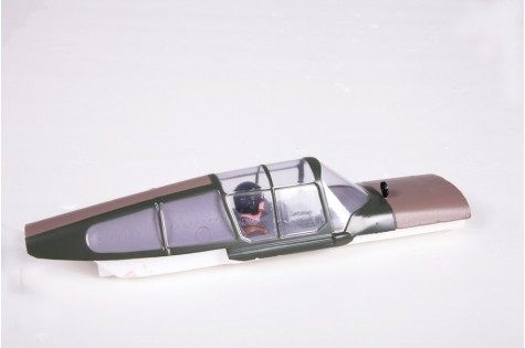 P-40B Flying Tiger cockpit model featuring detailed design and pilot figure.