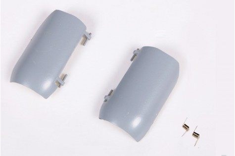 Gray hatch cover for 980mm P-40B Flying Tiger RC model with clips