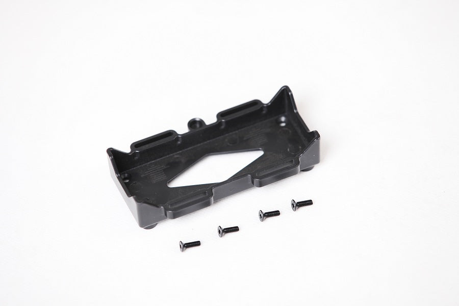 Black battery box for RC models with four black screws