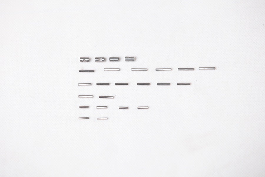 1:6 lock set pins for RC models, includes various sizes and types.