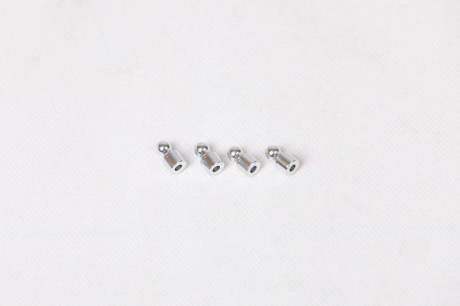 Set of four silver screws for RC vehicle assembly and repair