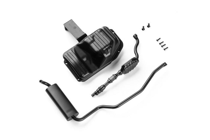 1:12 JIMNY exhaust pipe assembly with mounting screws and brackets