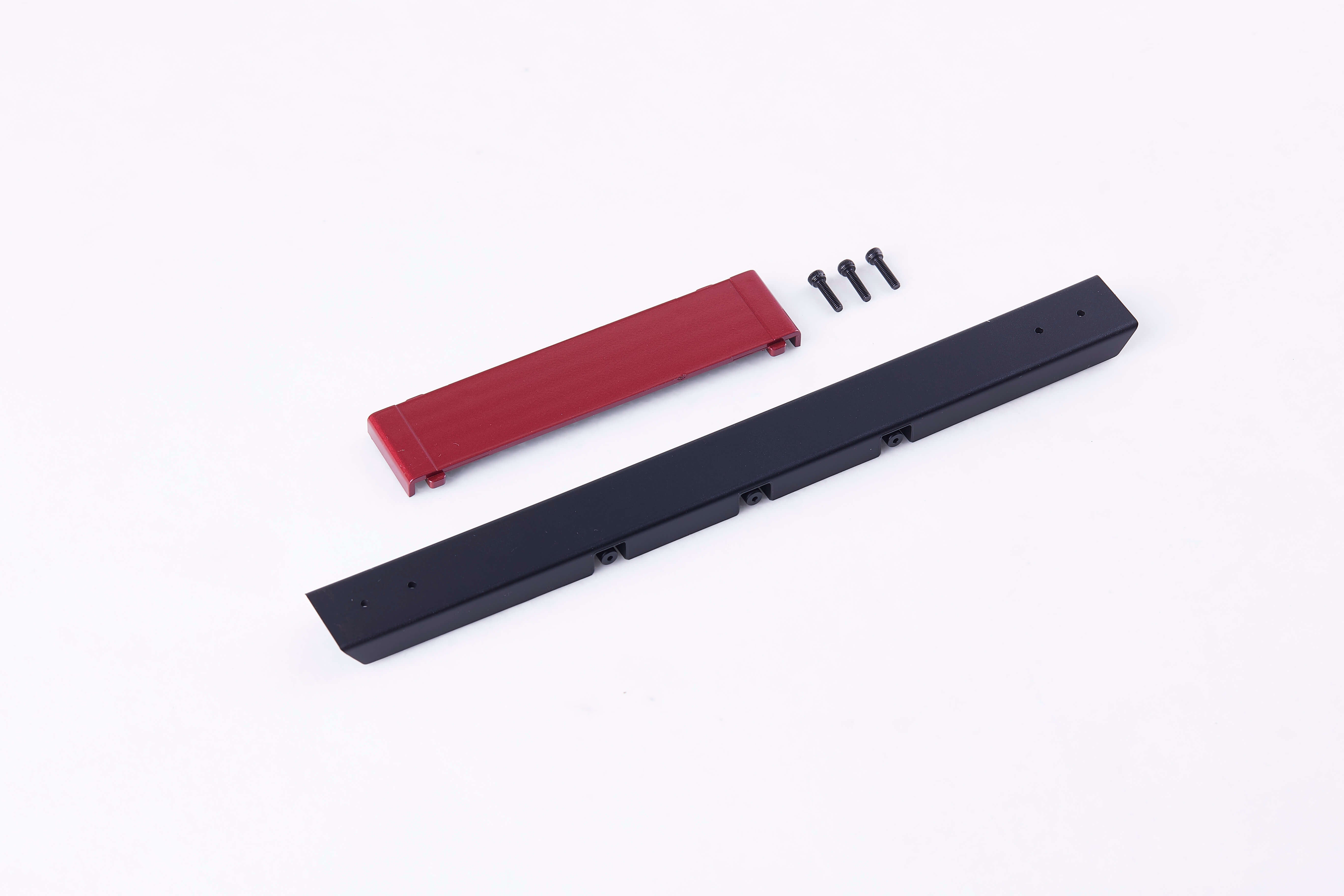 1:10 Mashigan front bumper set with black and red parts and screws.