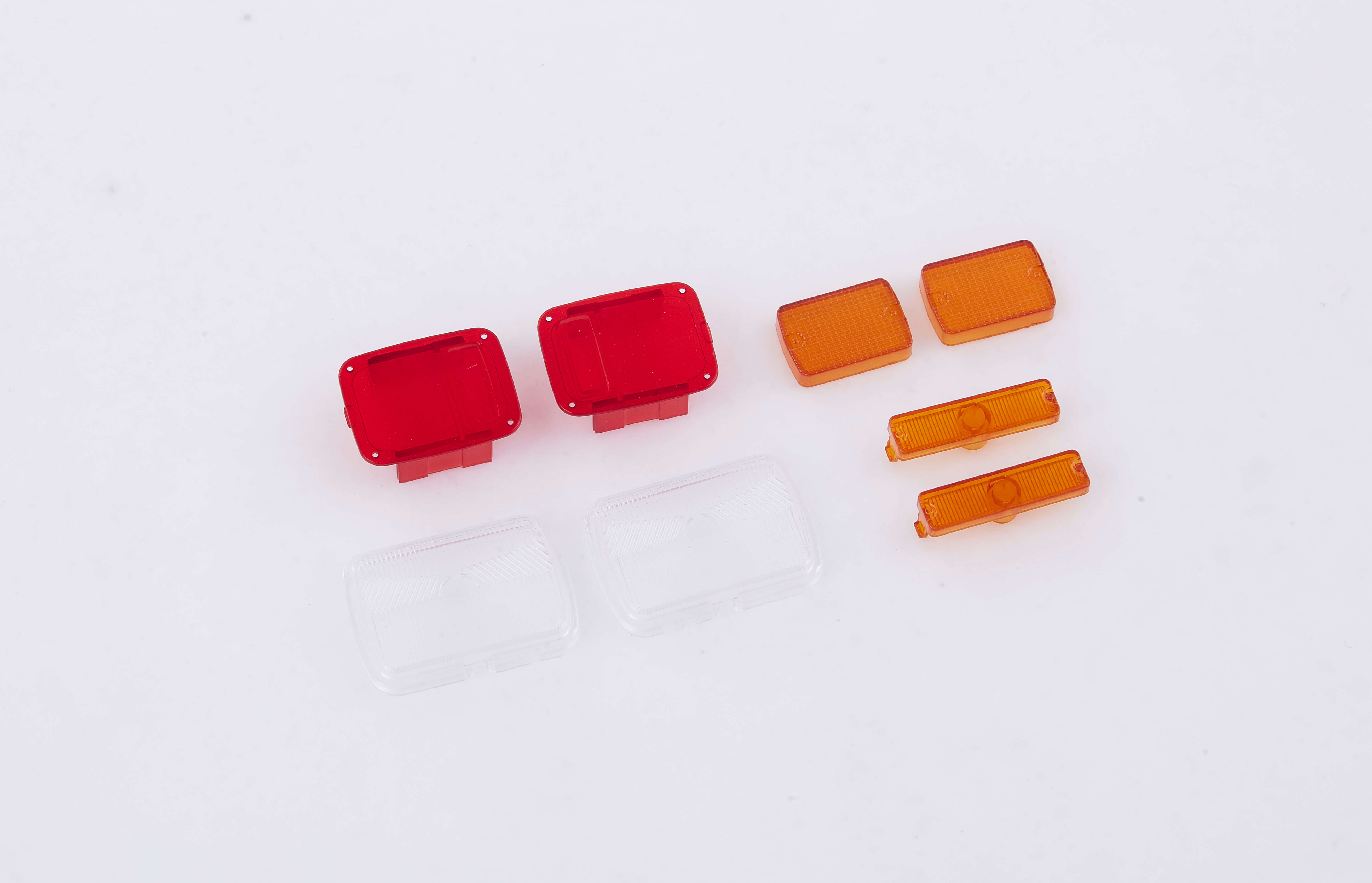 1:10 Mashigan lens set with red and orange covers for RC model vehicles