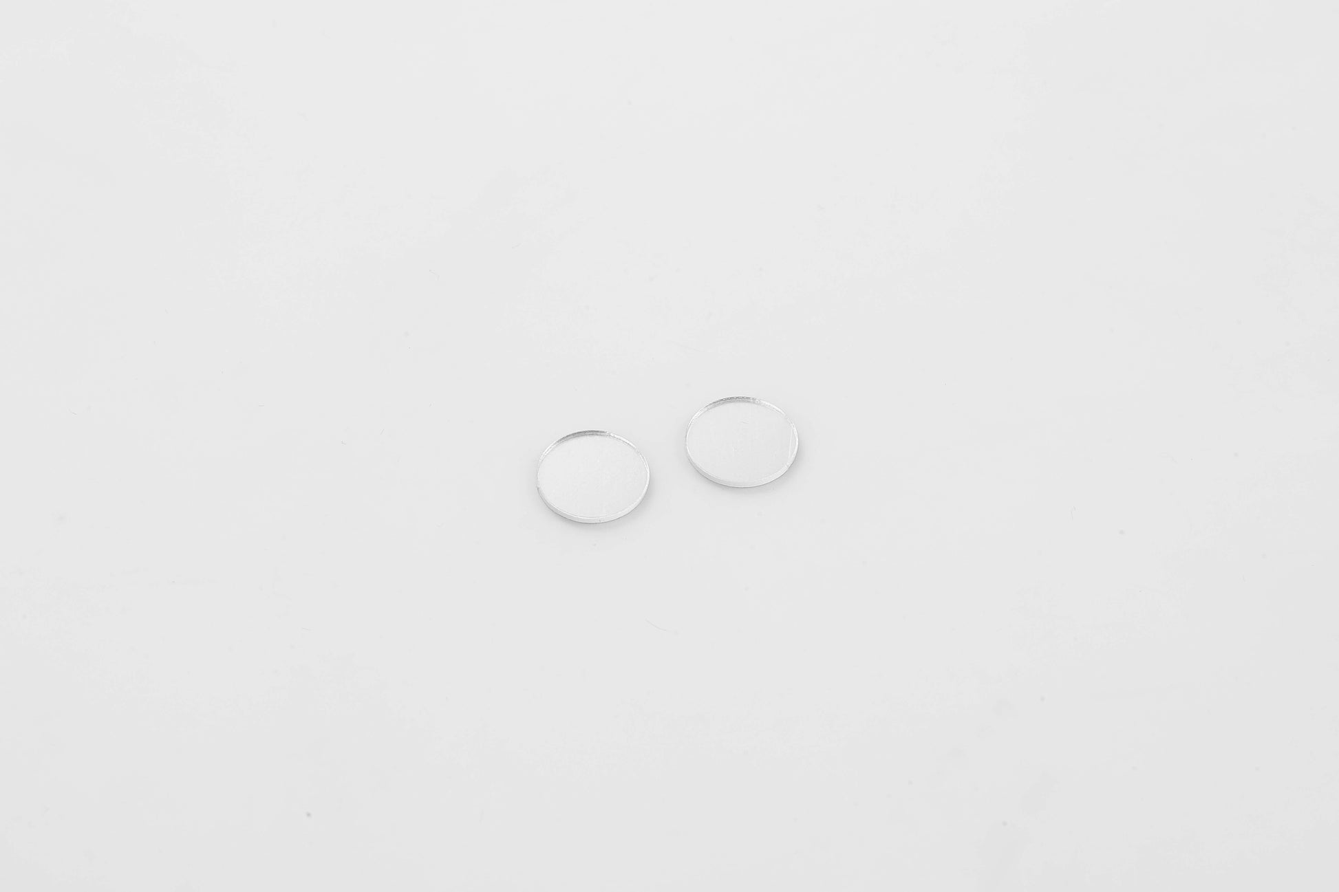 Pair of circular mirror lenses for RC vehicle customization