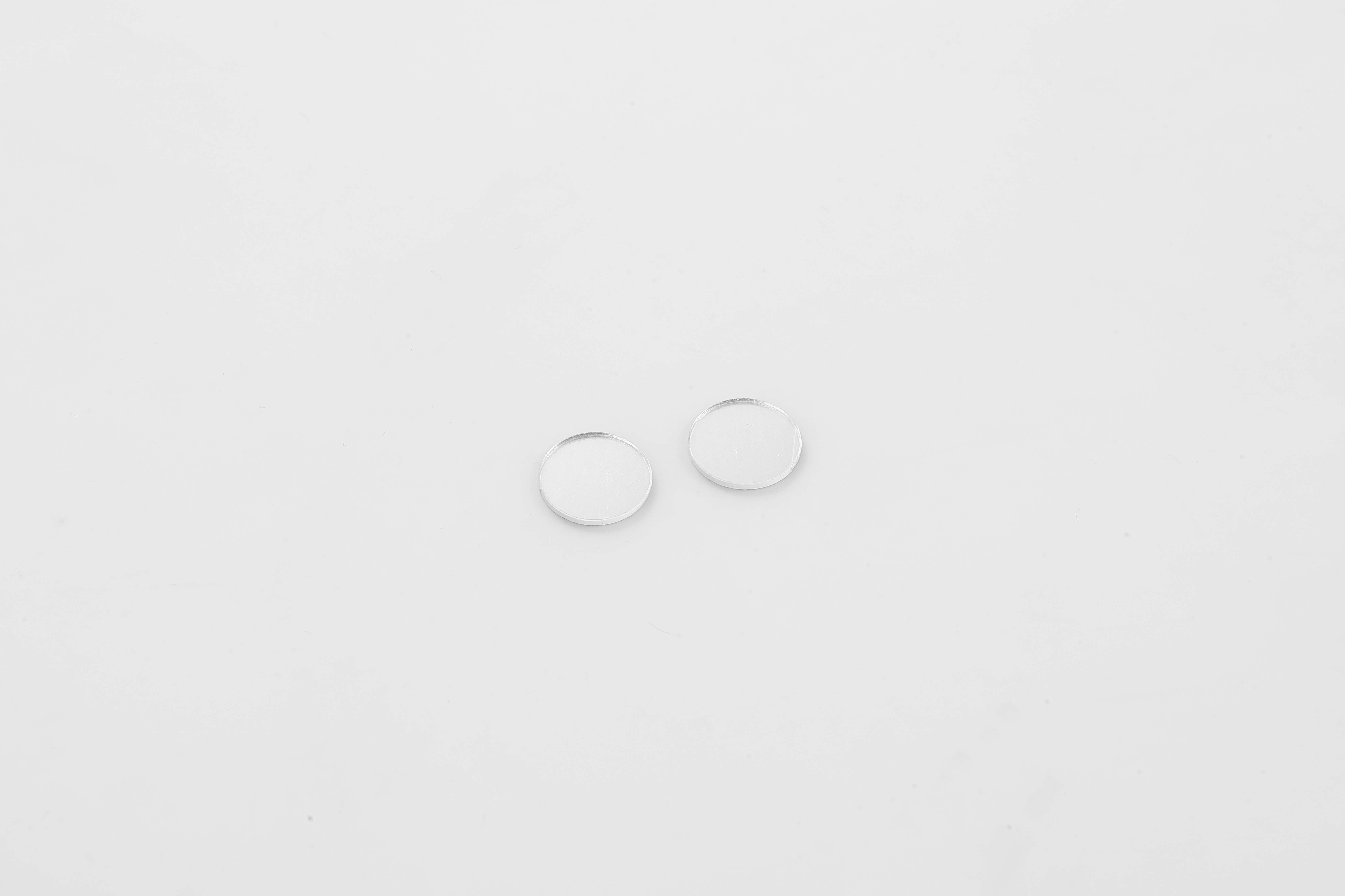 Pair of circular mirror lenses for RC vehicle customization