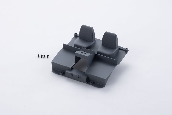 RC model gray chassis part with seats and screws for assembly