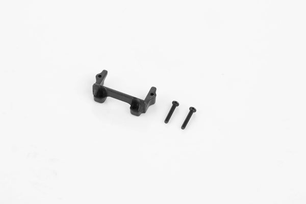 Black servo mount with screws for FCX18 and FCX24 RC vehicles
