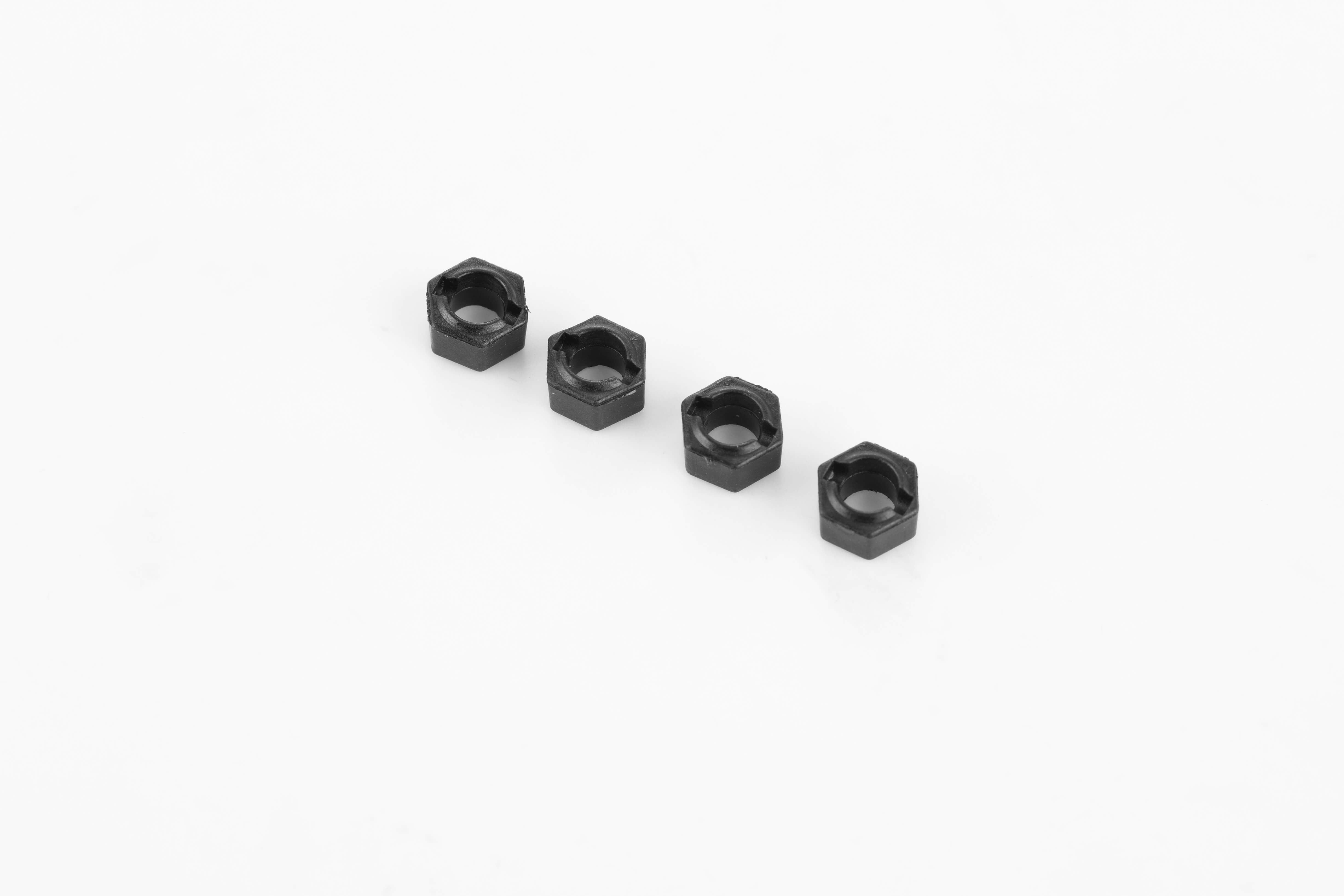 Black wheel hex adapters for 1:24 RC Power Wagon models