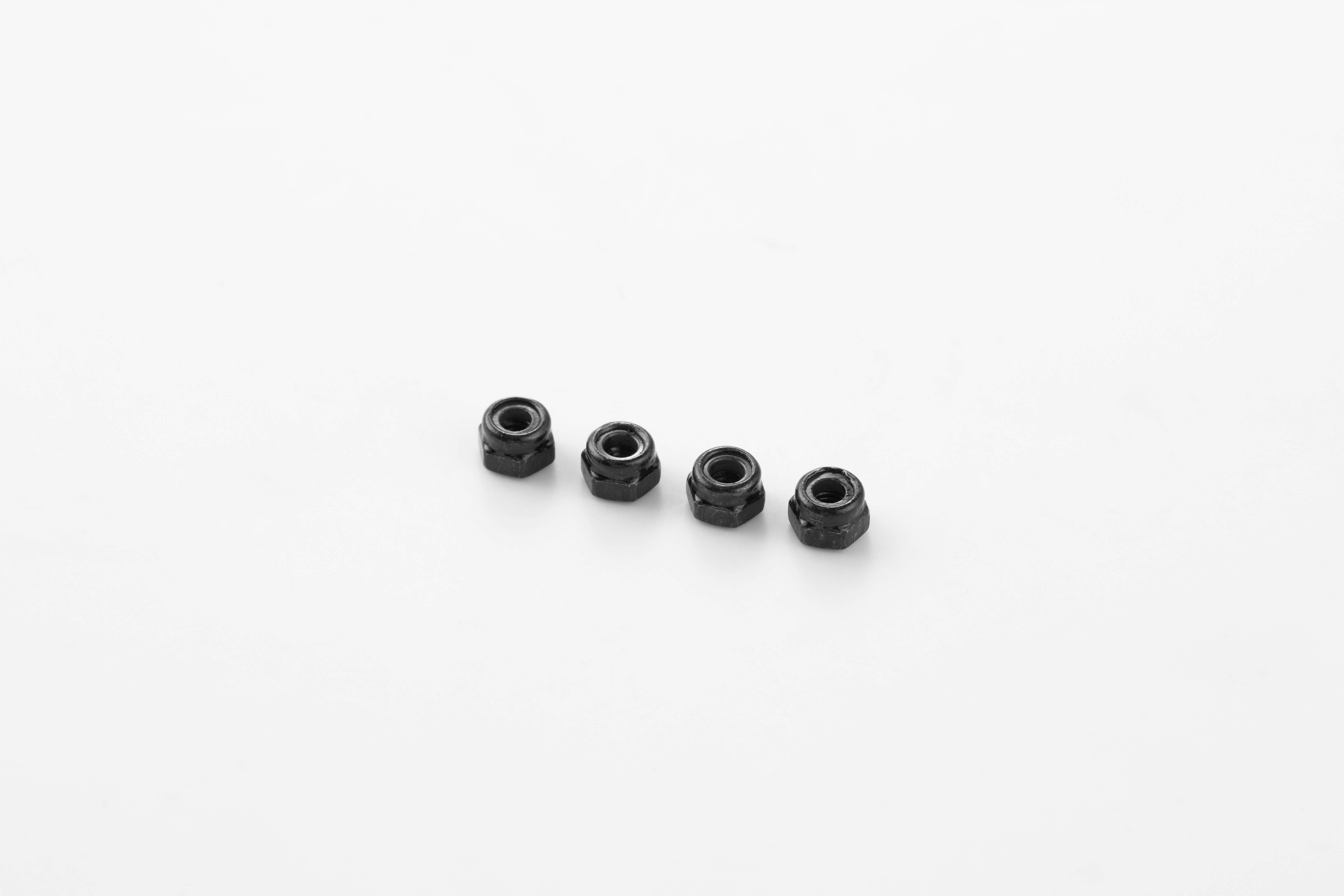 Set of four black screw nuts for FCX24 and FCX18 RC models