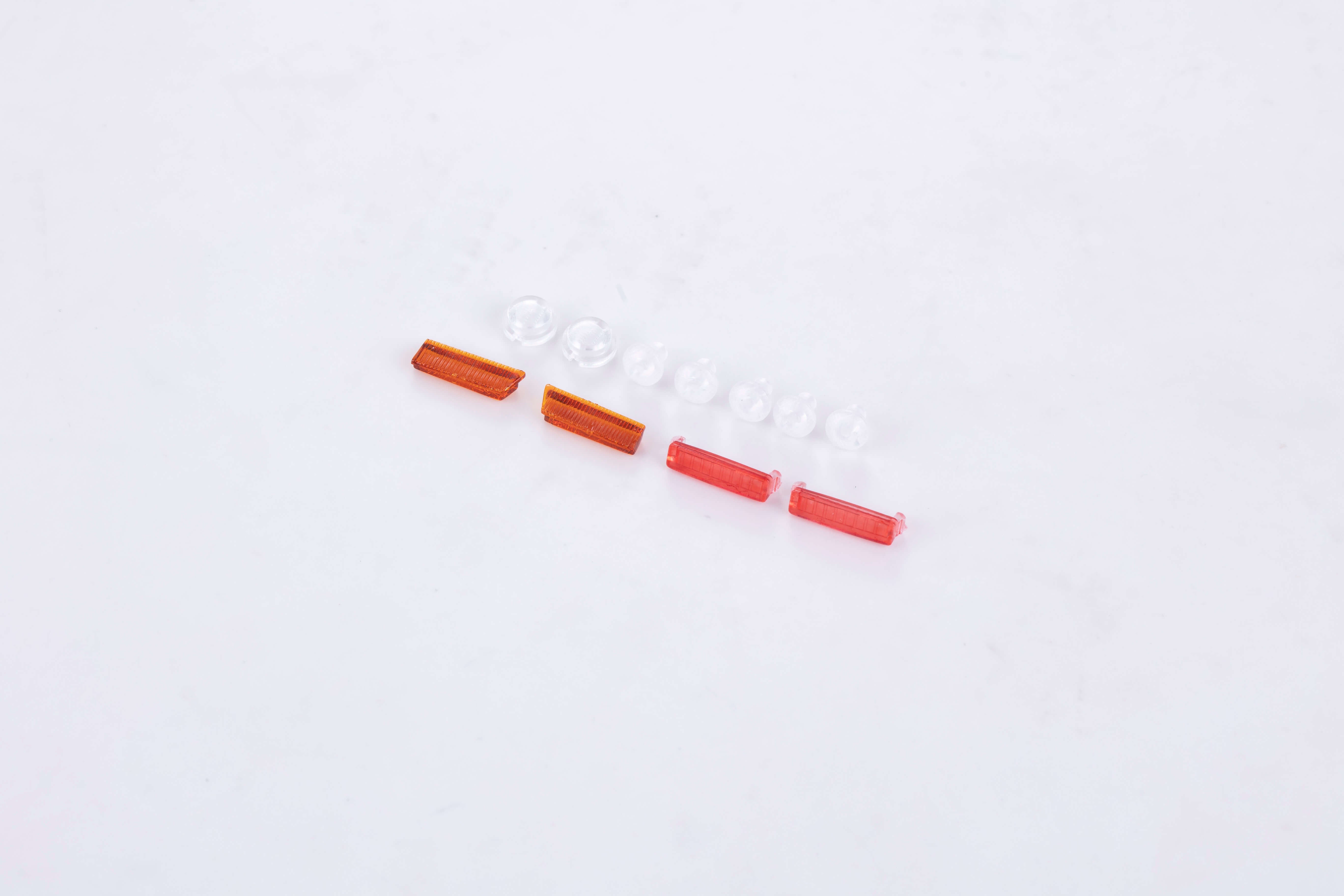 1:24 Smasher V1 V2 lens set in orange, clear, and red colors for RC models