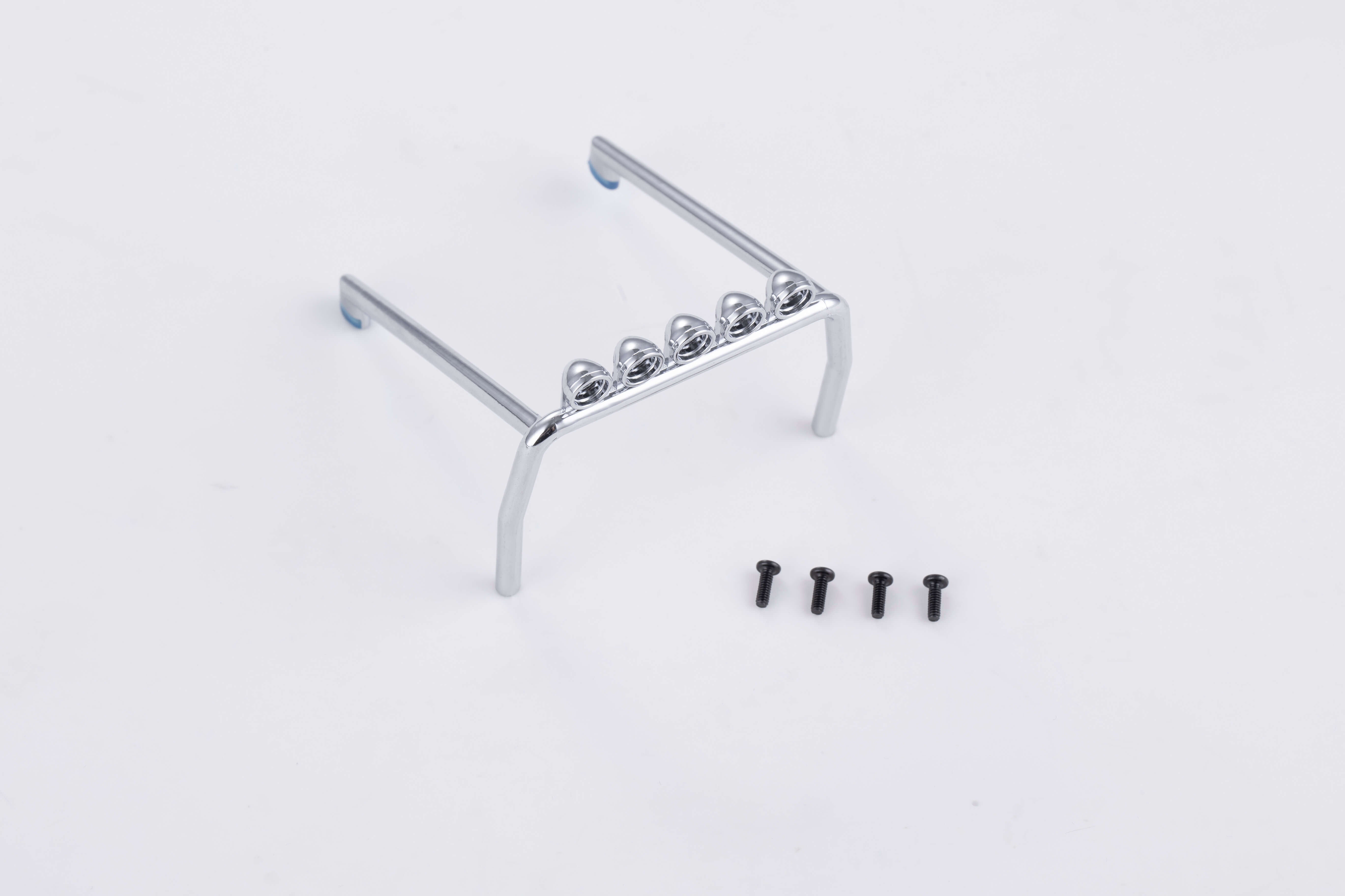 Chrome roll bar accessory for 1:24 Smasher V1 V2 RC model with screws