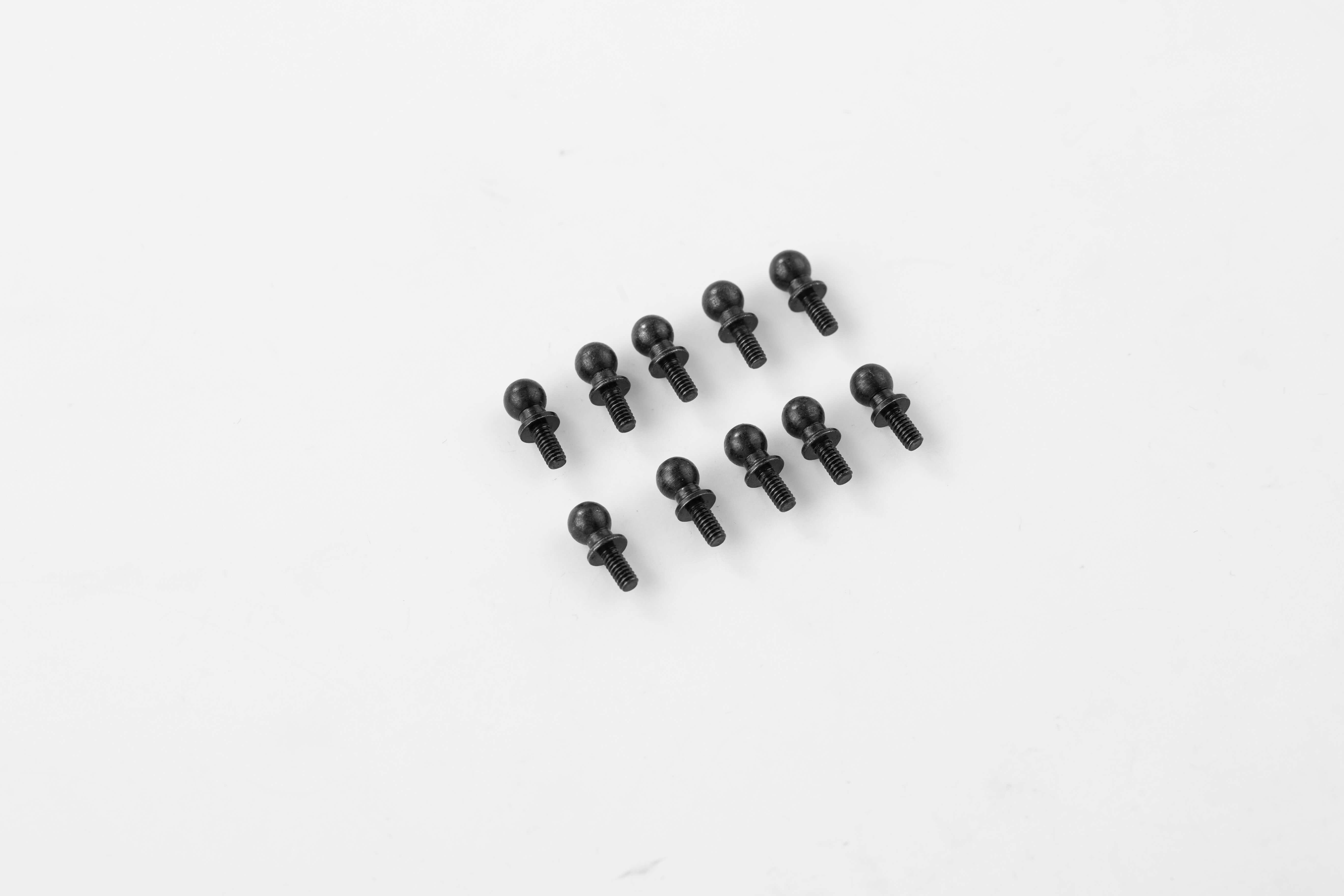 Set of 10 black ball head screws for RC vehicles