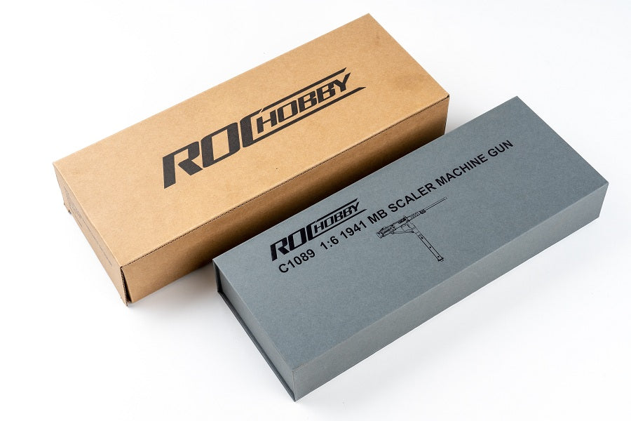 Packaging of 1:6 1941 MB Scaler Machine Gun V2 with branding details
