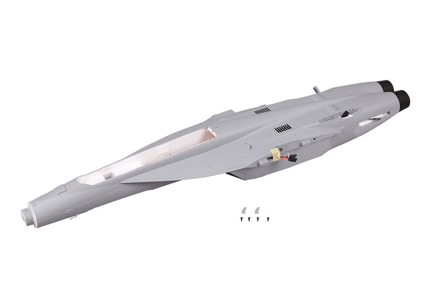 70mm 18F V2 RC fuselage in gray with internal details and assembly screws