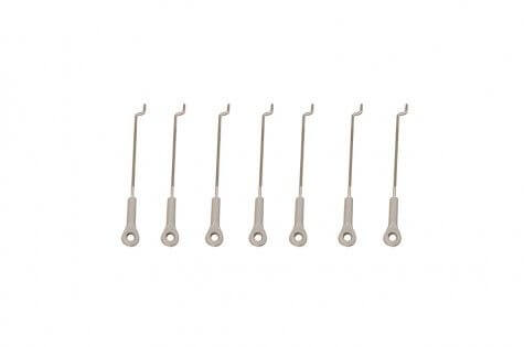 Set of 7 silver linkage rods for RC model accessories