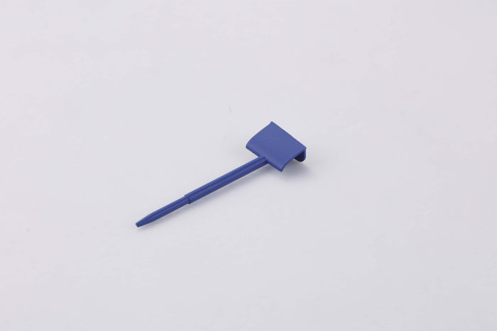 Blue RC model wing alignment tool for precise adjustments