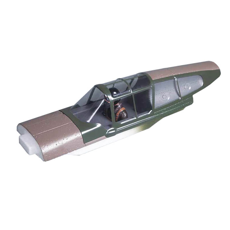 1400mm P-40B cockpit model with detailed green and brown paint scheme