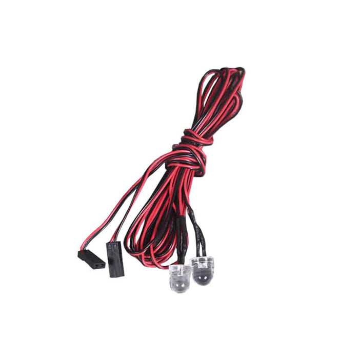 LED light wiring harness for RC models with red and black cables