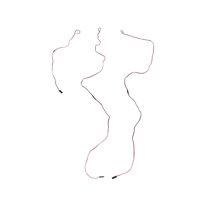 RC model battery connection wires with red and black connectors