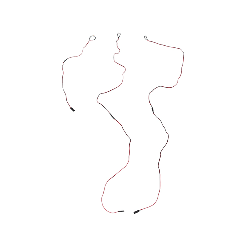 RC model battery connection wires with red and black connectors