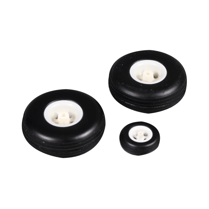 RC model airplane wheel set in three sizes, perfect for F4U models.