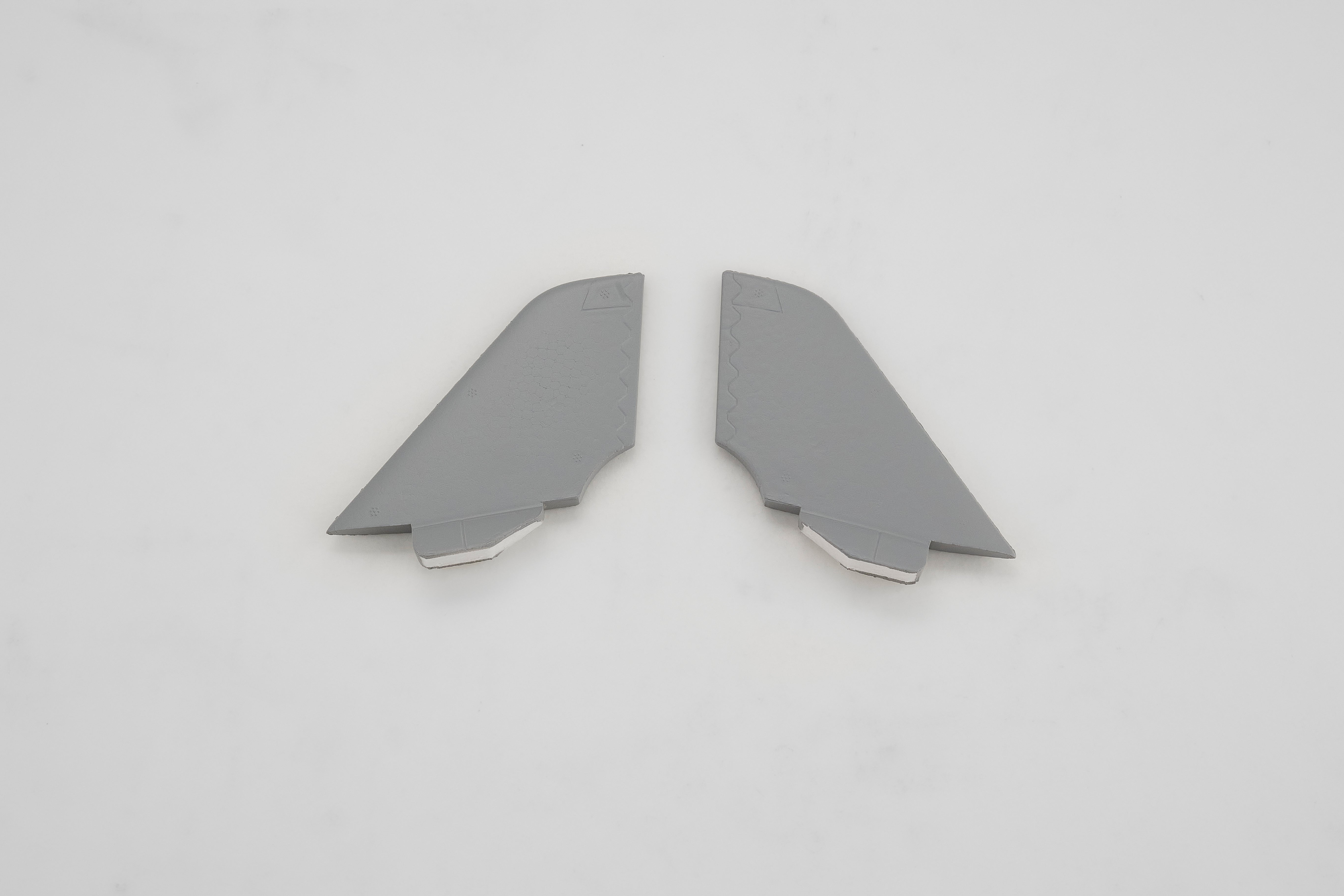 Canard wings for 64mm Rafale EDF Jet model, grey with realistic detailing