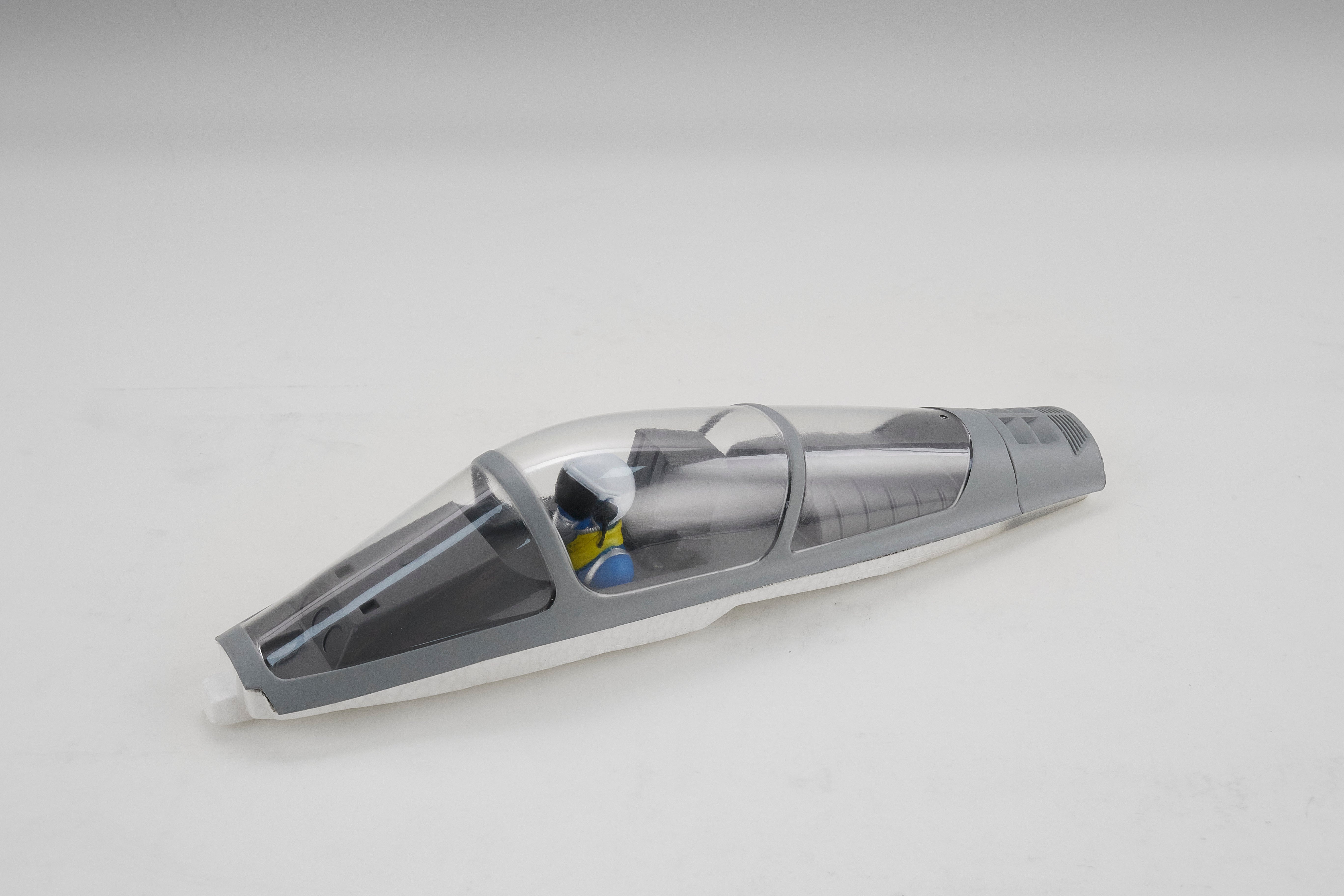 Cockpit canopy for 64mm Rafale EDF jet with pilot figure