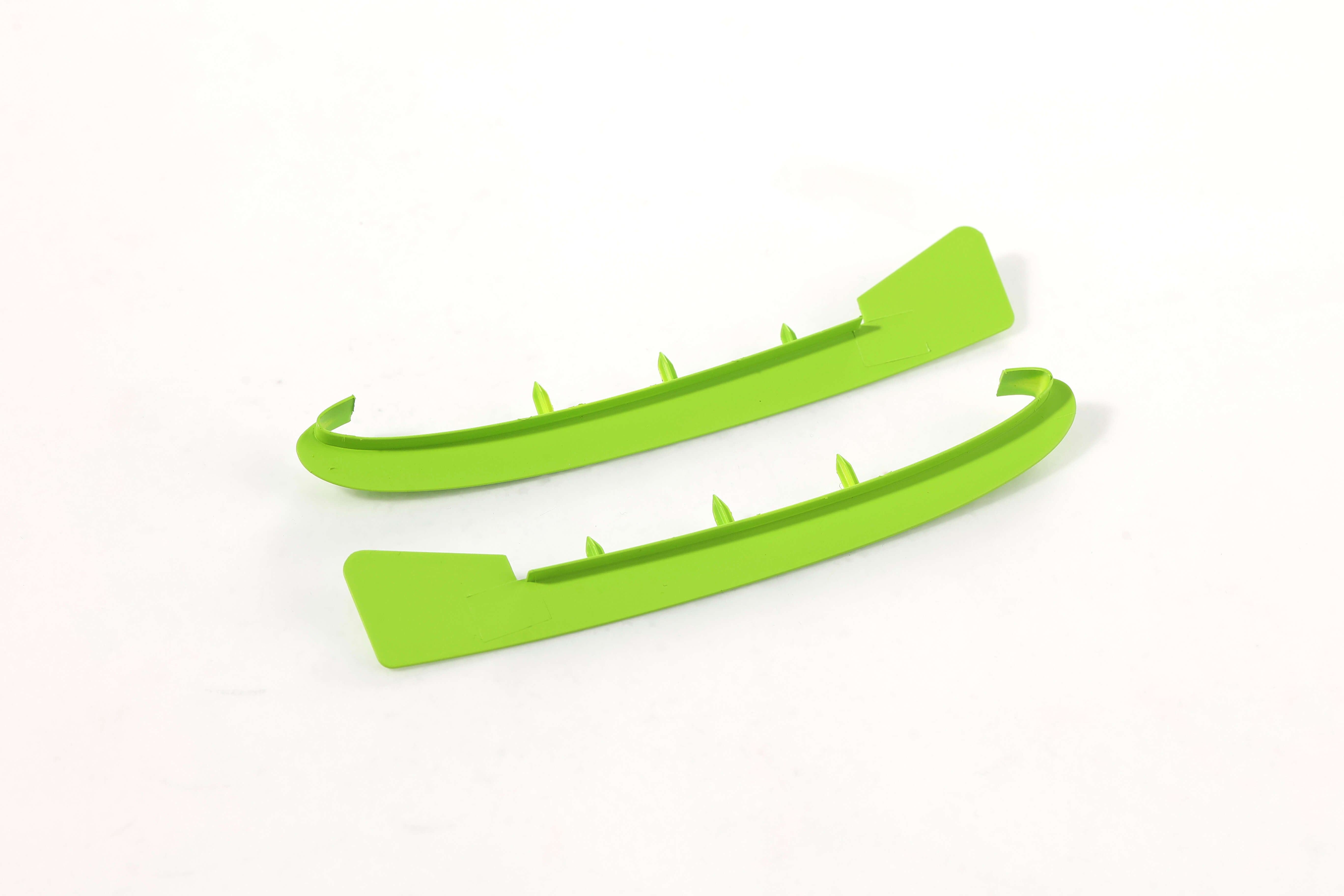 Green vortex generator parts for 1100mm P-51 RC airplane, enhancing performance.