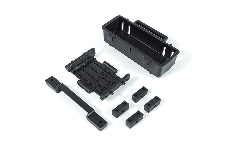 1:18 Atlas 6X6 crawlers chassis mounting set parts in black plastic