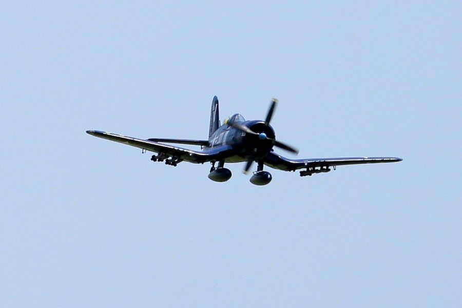 FMS 1400mm F4U Corsair PNP Blue RC airplane in flight